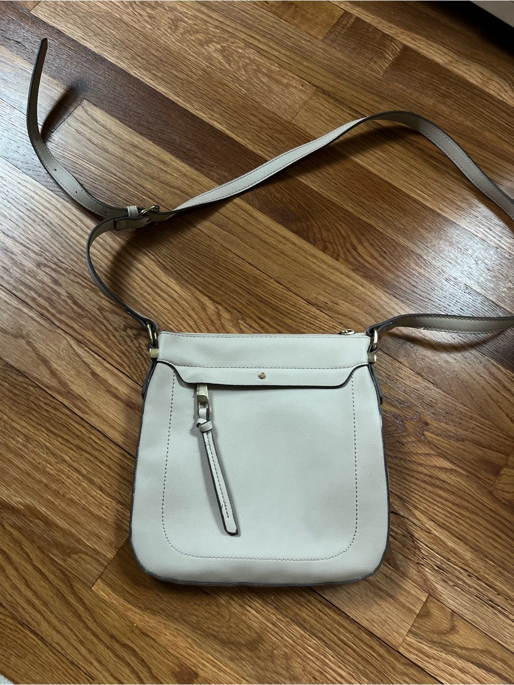 Womens Light Grey Crossbody Bag